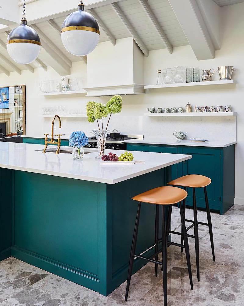 teal kitchen