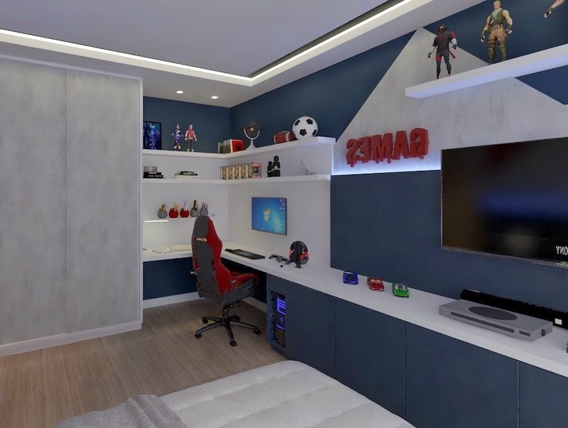 teenage boy gamer bedroom ideas