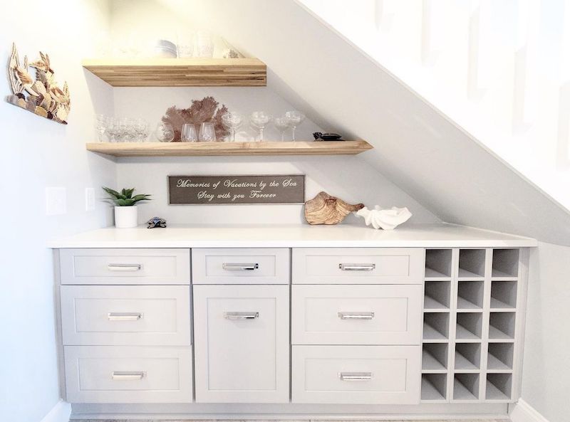 under stairs shelf
