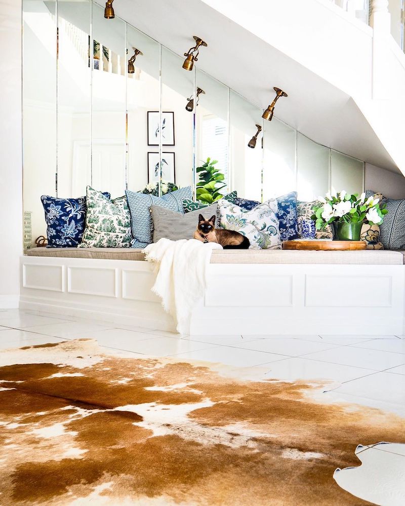 under the stairs reading nook