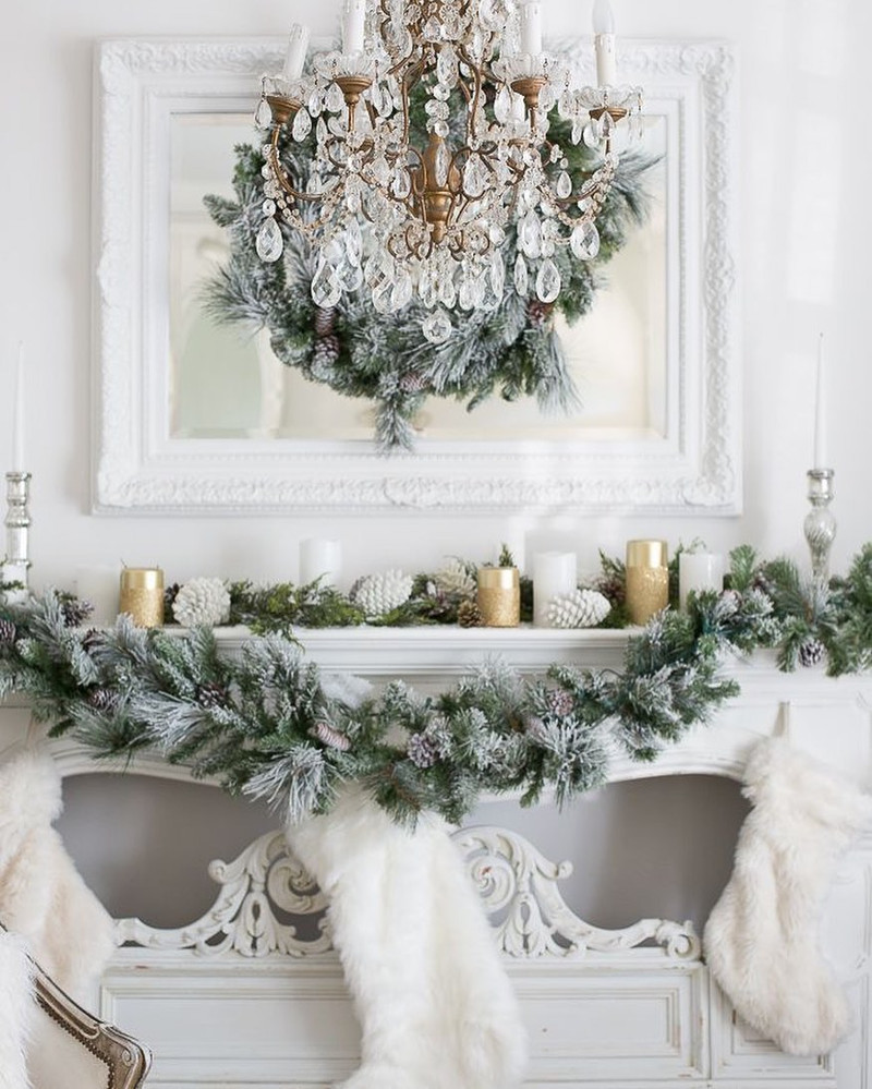 white christmas mantle decorations mantel ideas