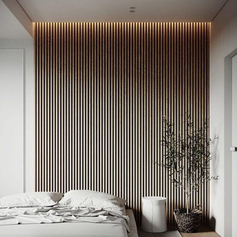 wood slat walls interior