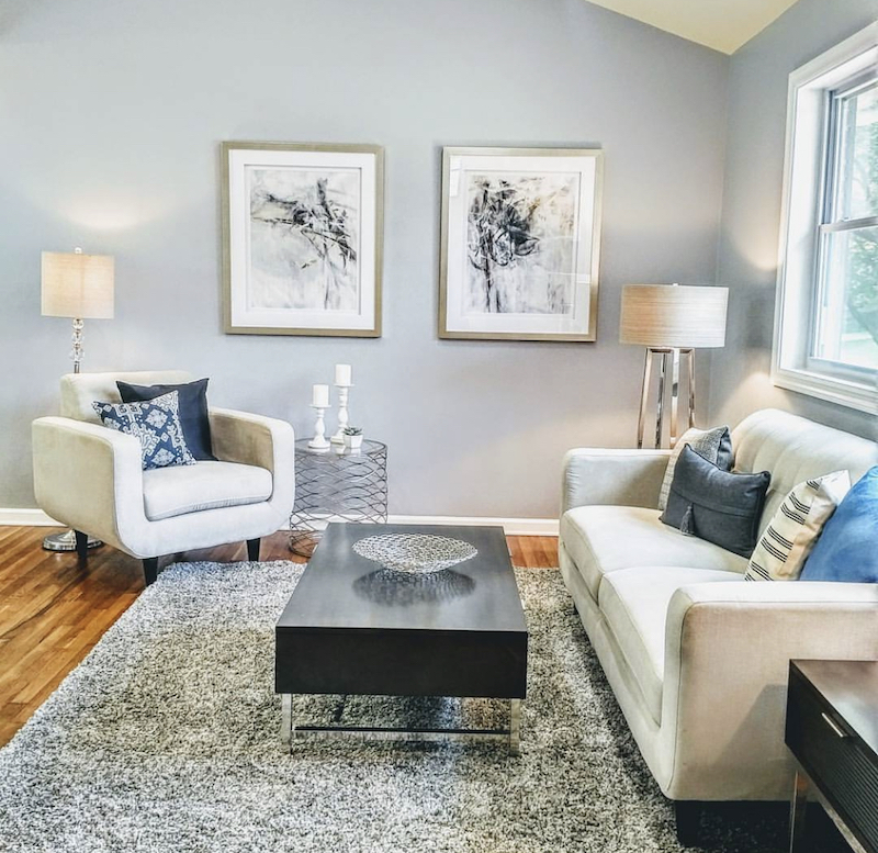 black grey and blue living room ideas