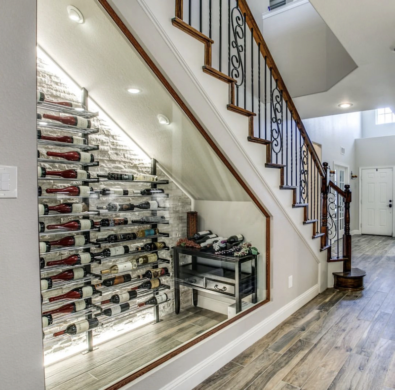built in wine rack ideas