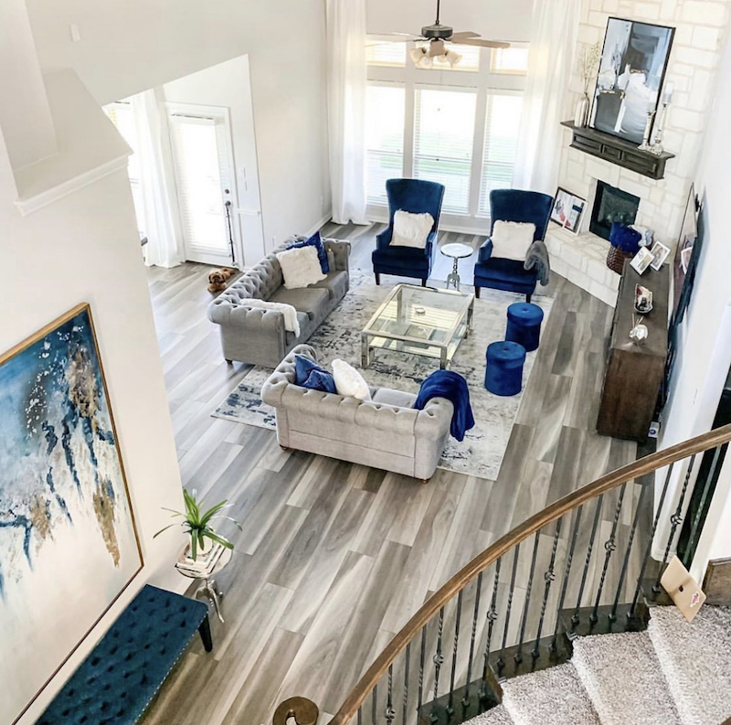 grey and navy blue living room ideas