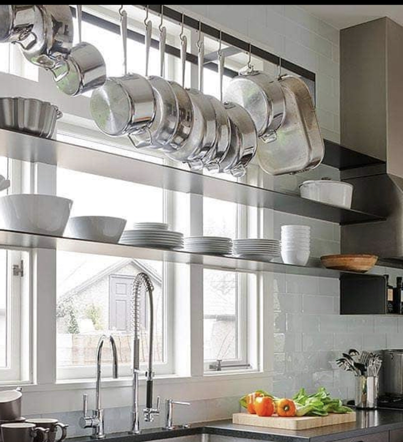 hanging pots and pans rack