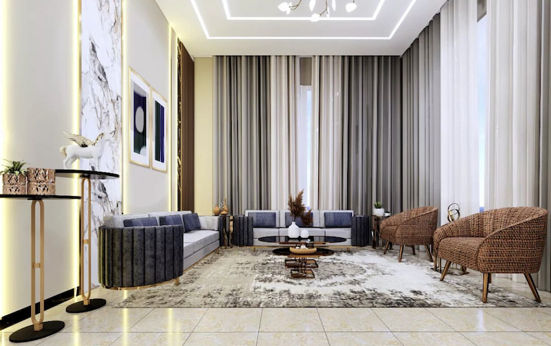 living room decor ideas grey and blue