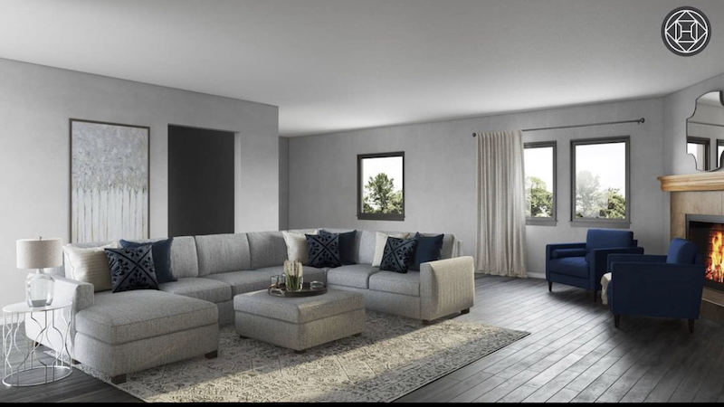 living room ideas grey and blue