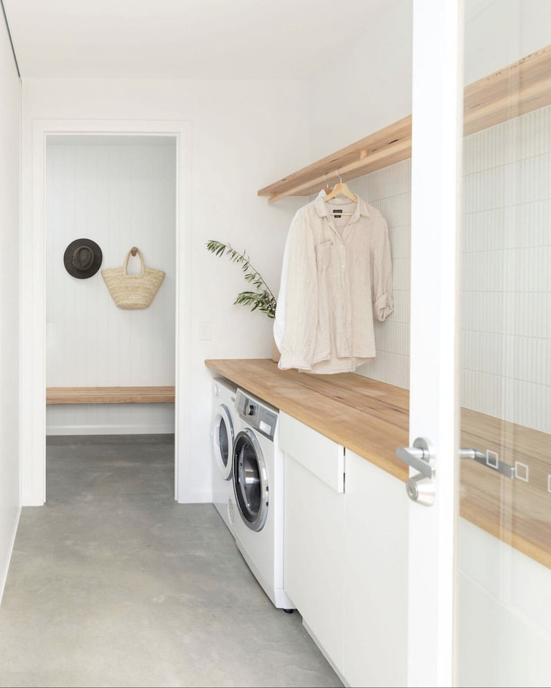 mudroom and laundry room combination