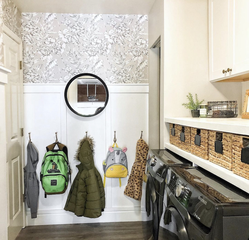 mudroom with laundry