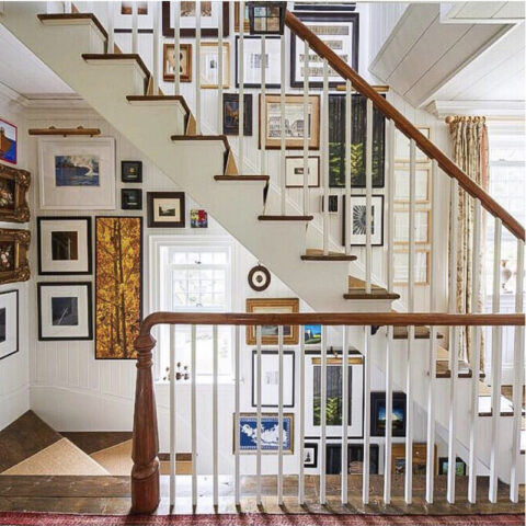 staircase gallery wall