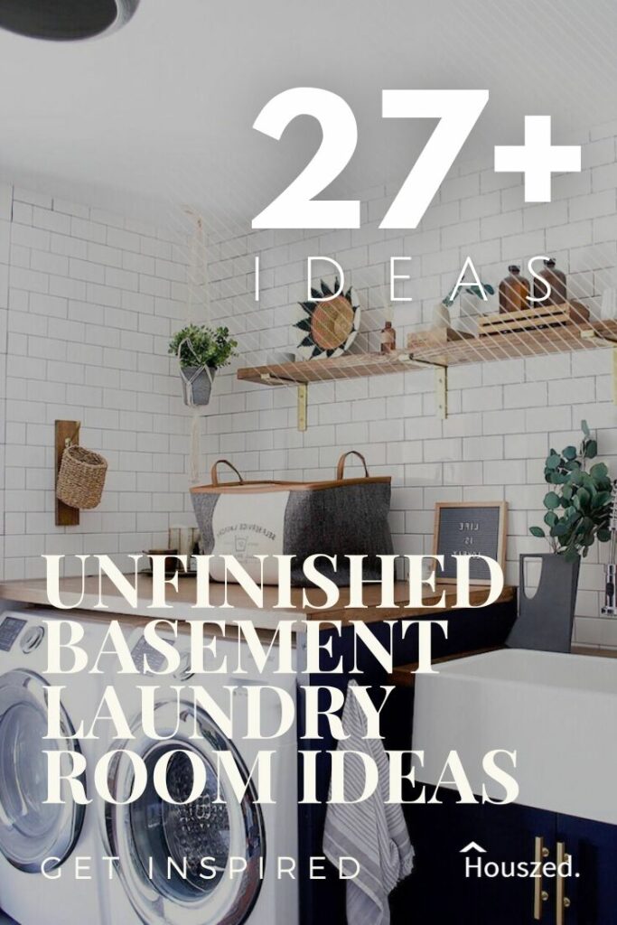 unfinished basement laundry room ideas