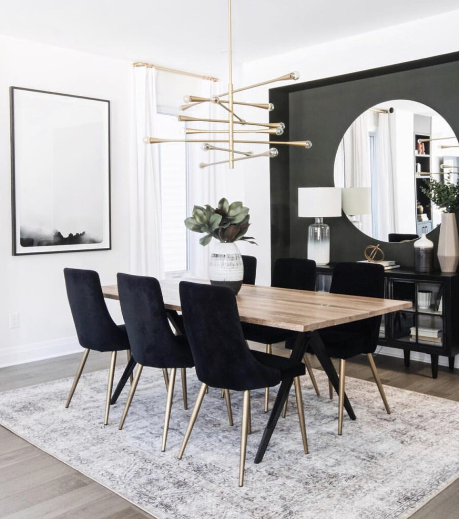 accent wall dining room inspired