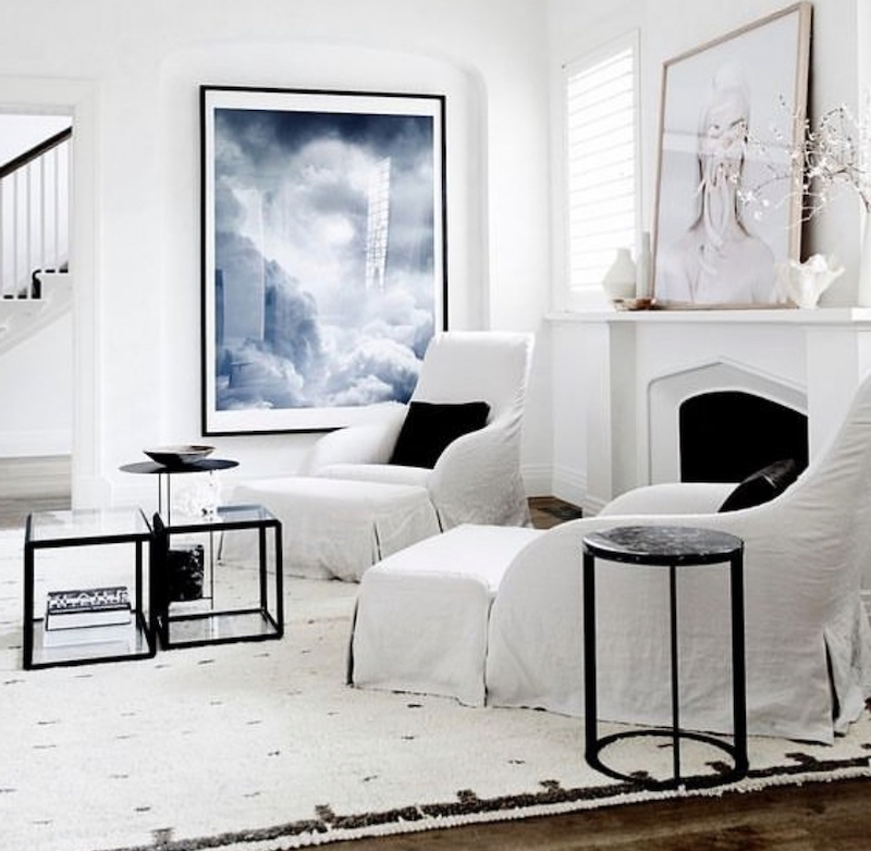 black and white living room designs