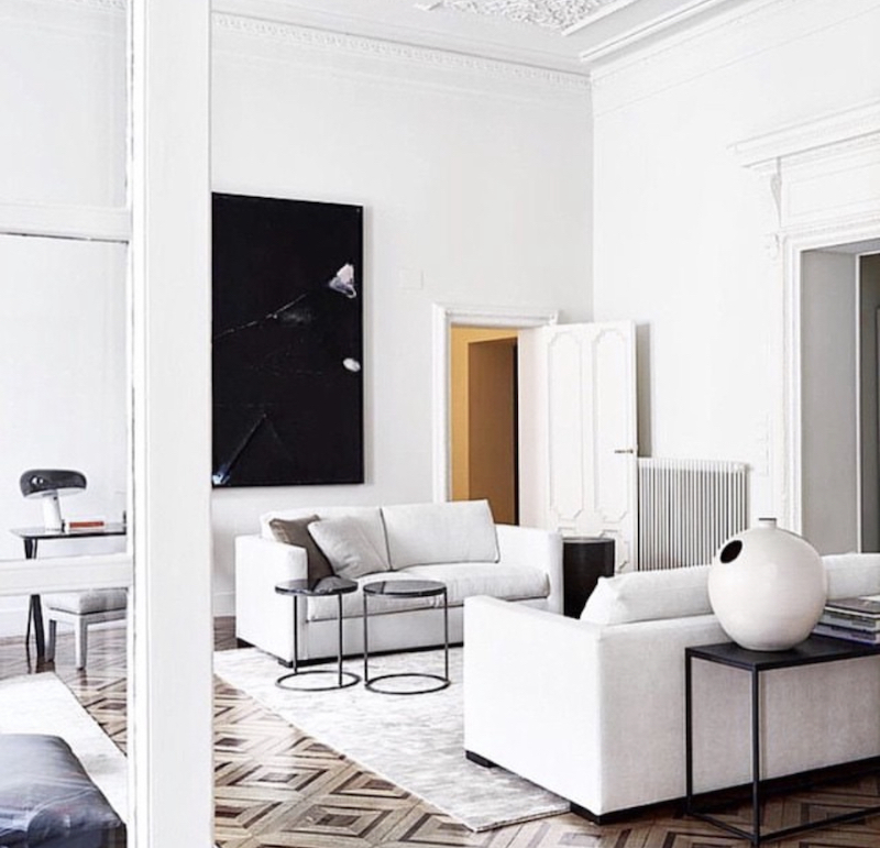 black and white living room inspiration