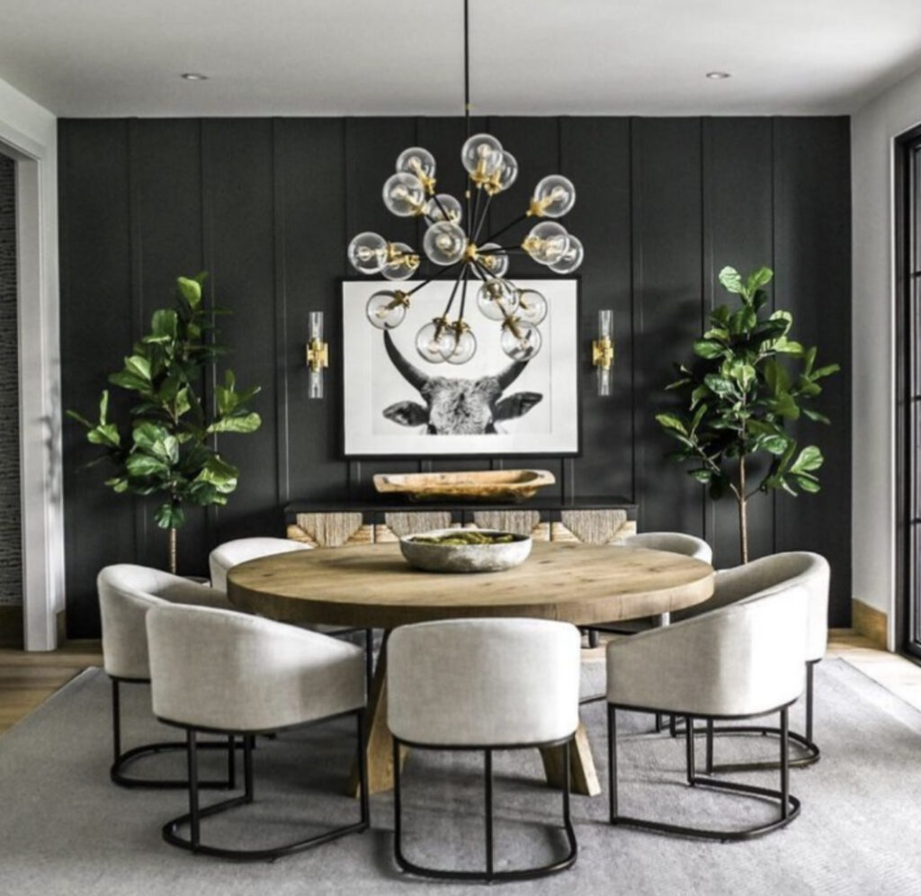 dining room accent wall design