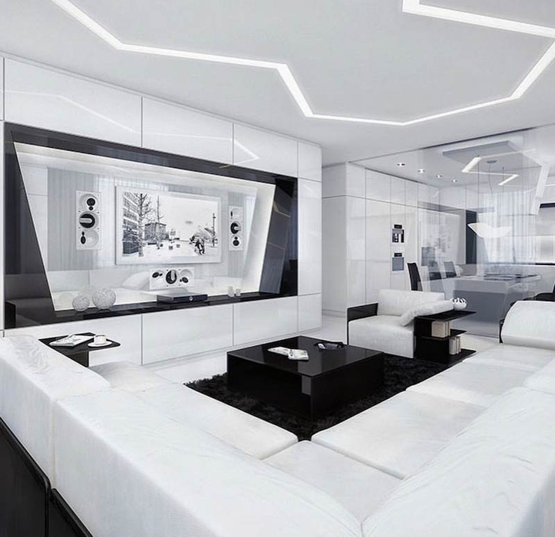 gray black and white living room ideas 1