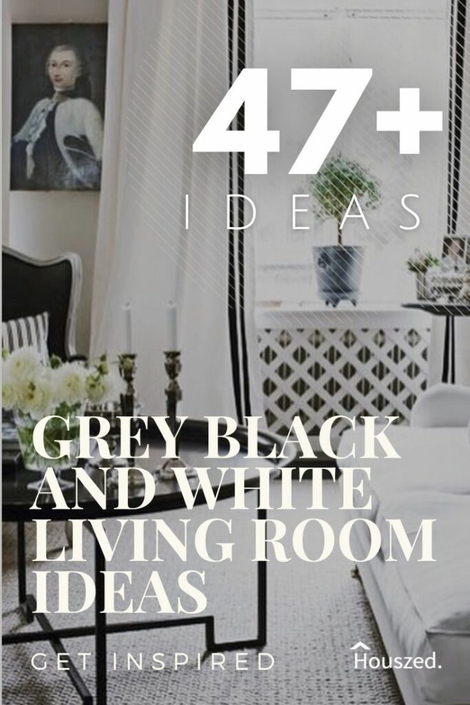 grey black and white living room ideas