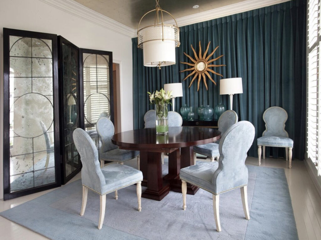 ideas for wallpaper as an accent wall in dining room