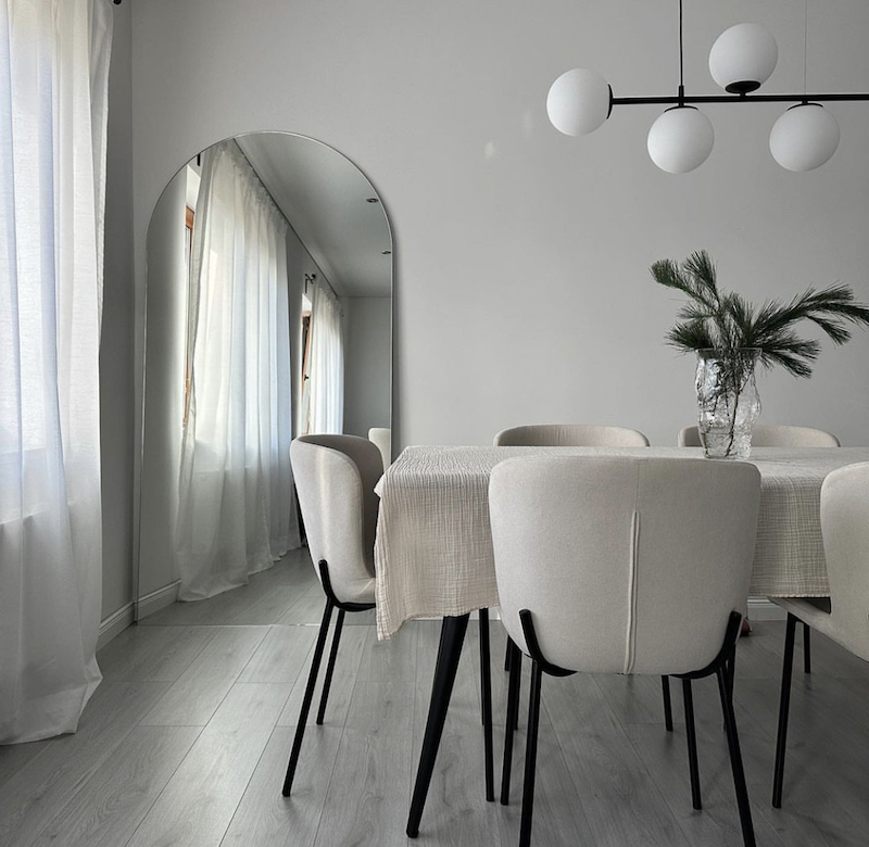 leaner mirror decorating ideas dining room