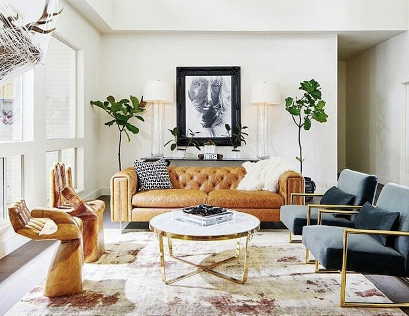 living room decorating ideas dark brown leather sofa