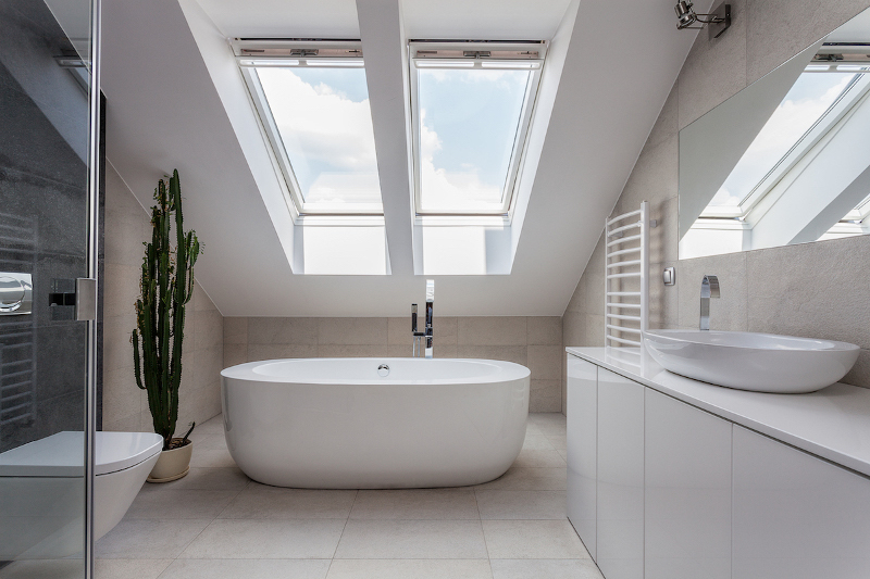 attic bathroom designs