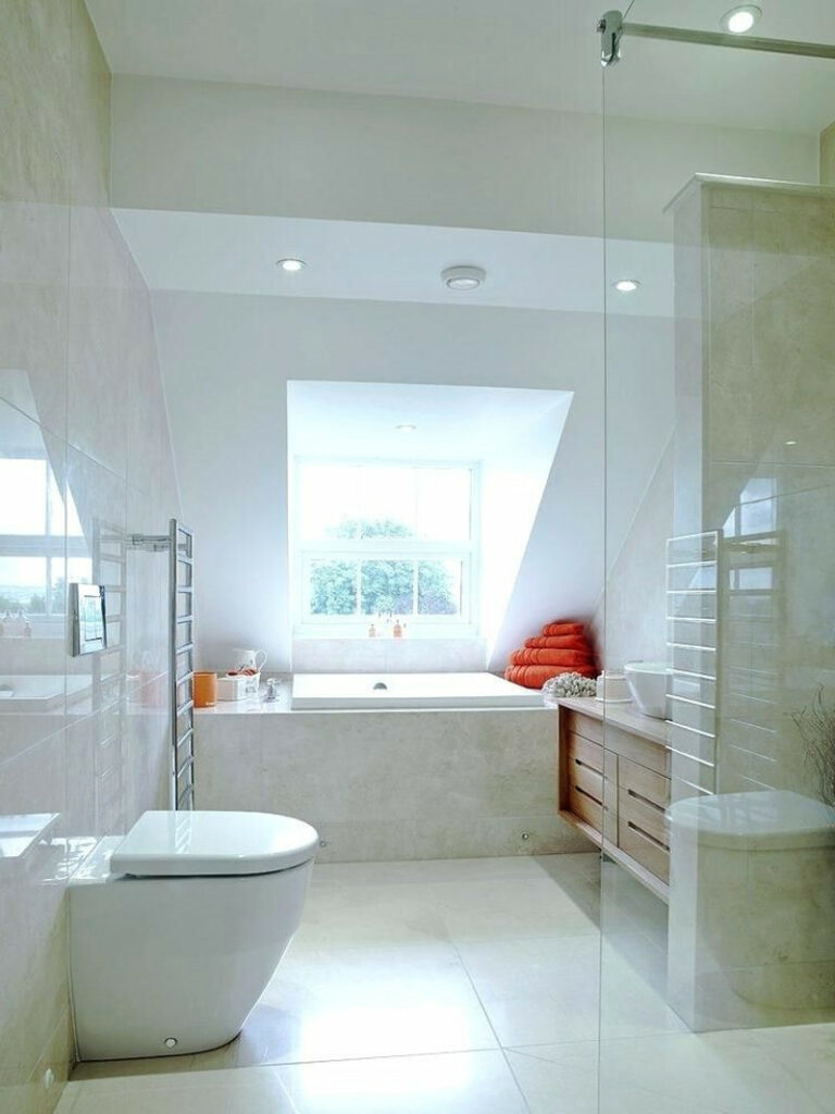 attic bathroom layout