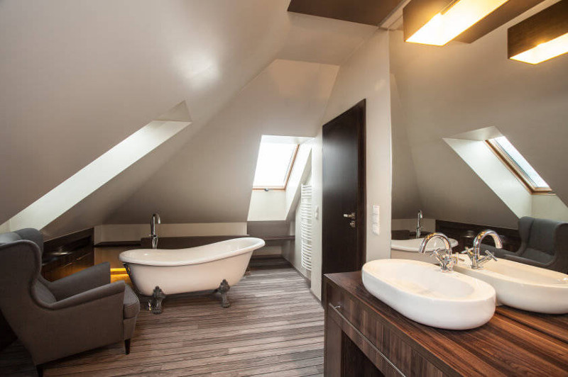 bathroom in attic