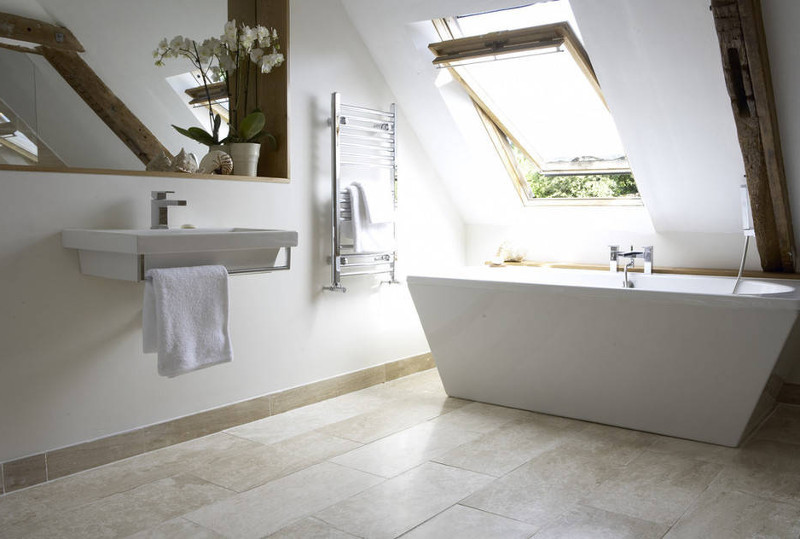 slanted ceiling bathroom ideas