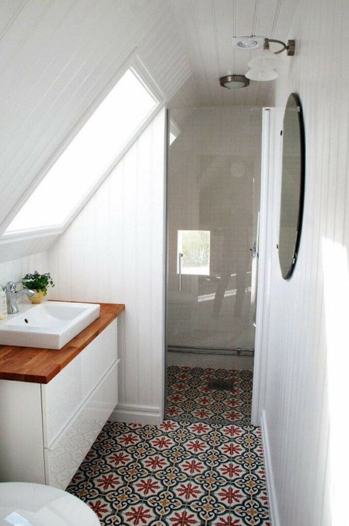 sloped ceiling bathroom ideas