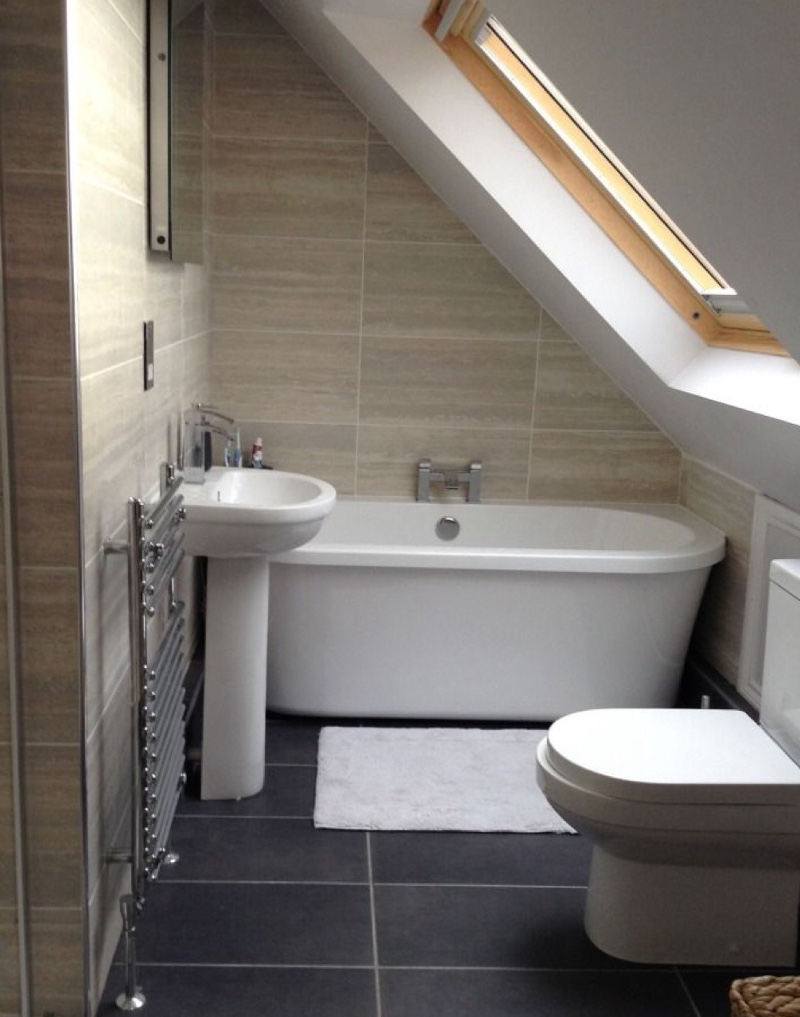 tiny attic bathroom