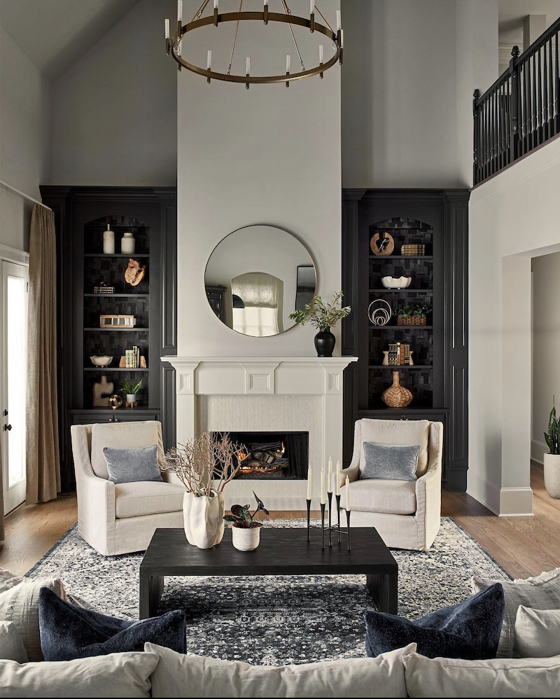 gray and brown living rooms