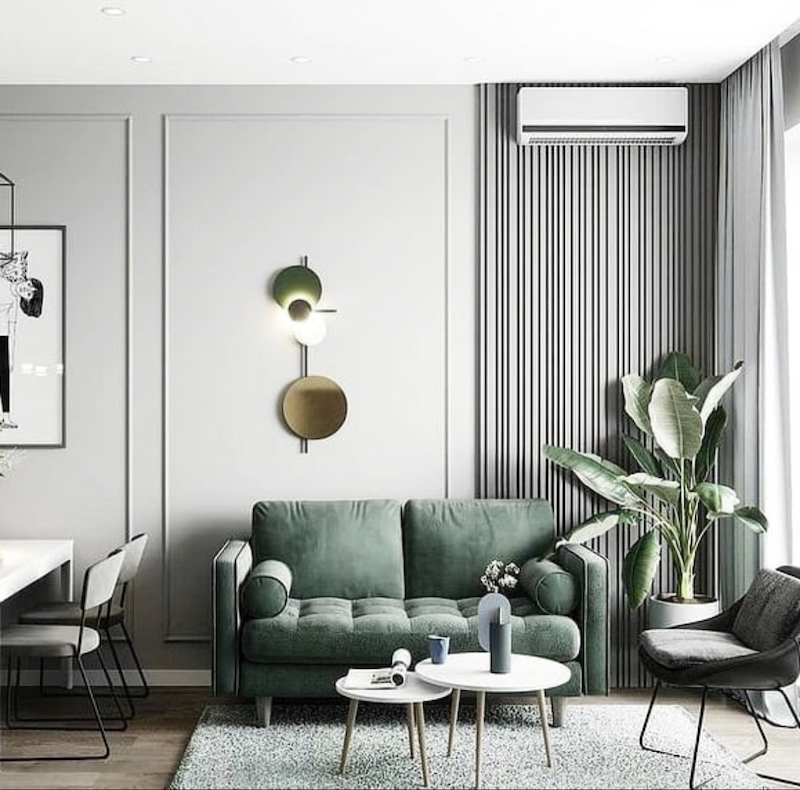 sage green living room decor