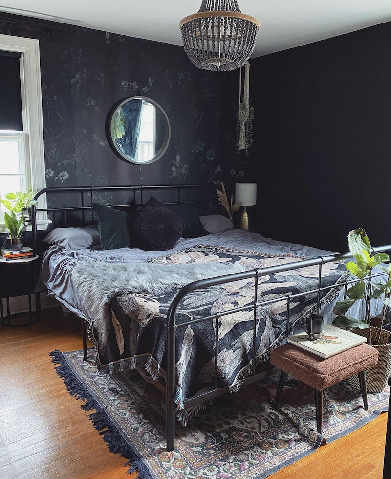 black metal bed frame bedroom ideas