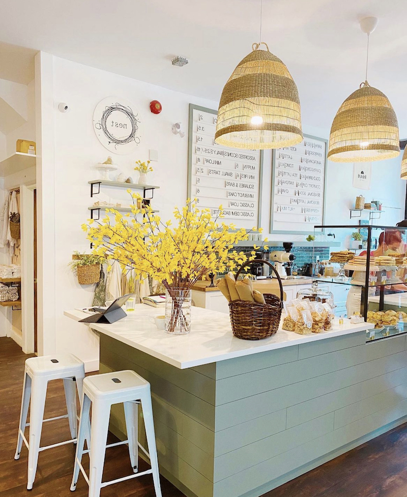 boho coffee shop decor