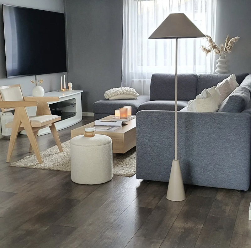 gray living room decor