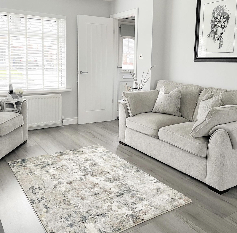 grey living room decor modern