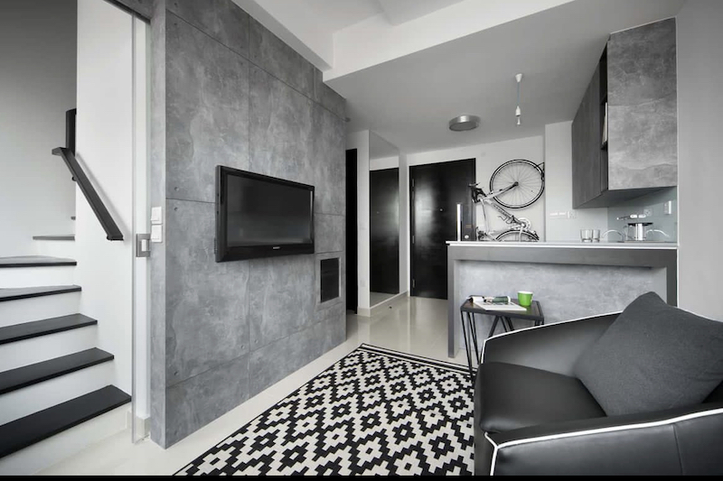 grey living room decoration