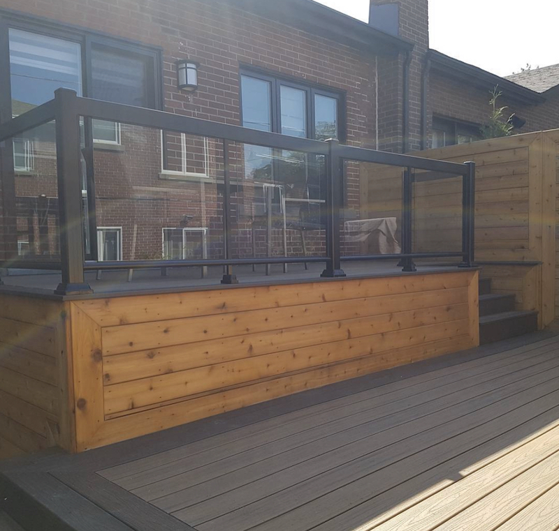 horizontal deck skirting ideas