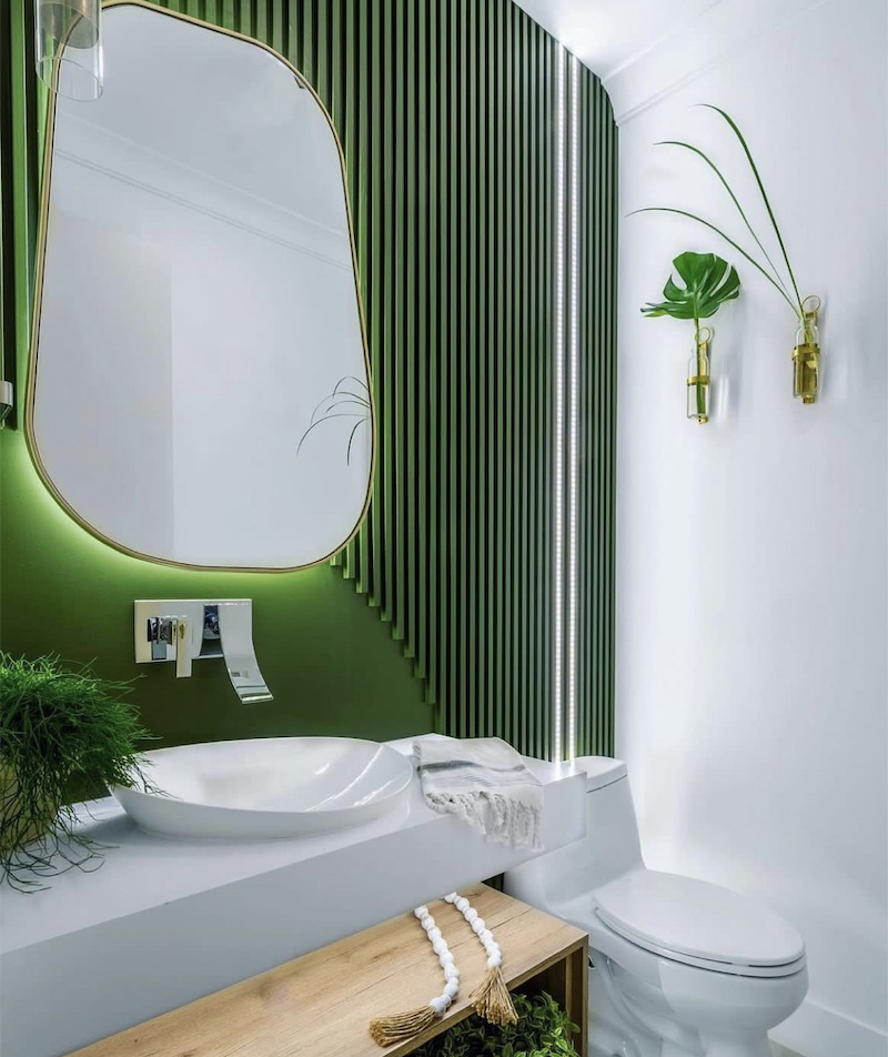 modern wood accent wall