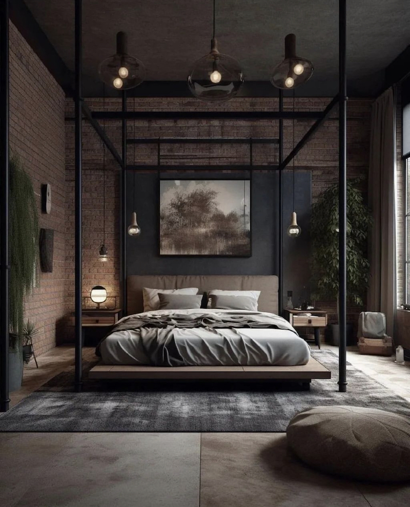 moody bedroom ideas dark walls