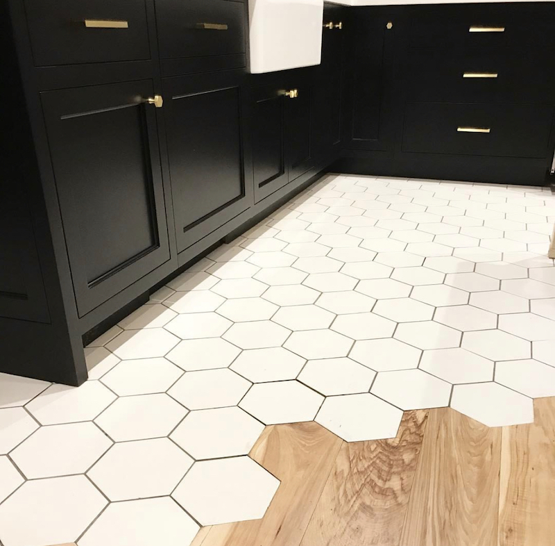 tile and wood floor transition