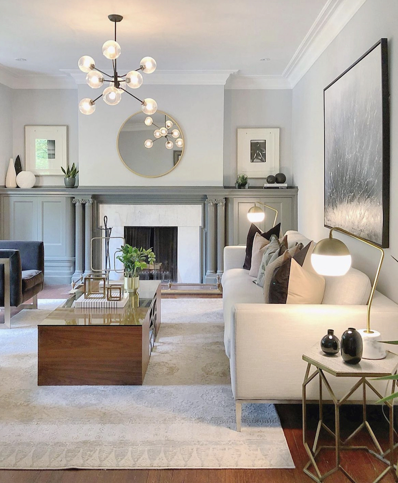 two tone living room paint ideas