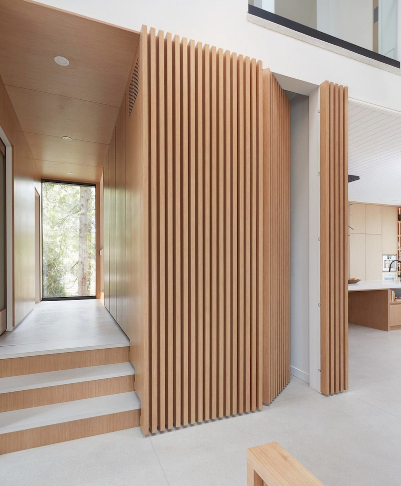 wood trim accent wall