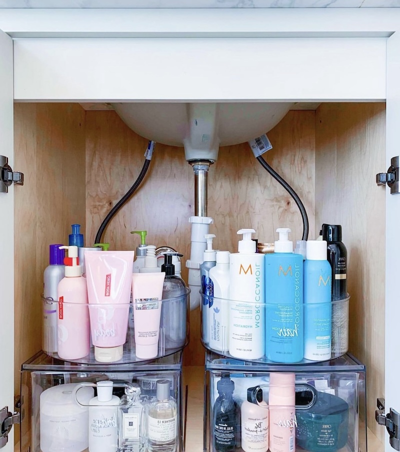 bathroom vanity organization ideas