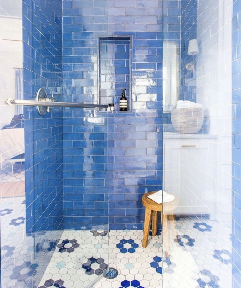 blue bathroom tile ideas