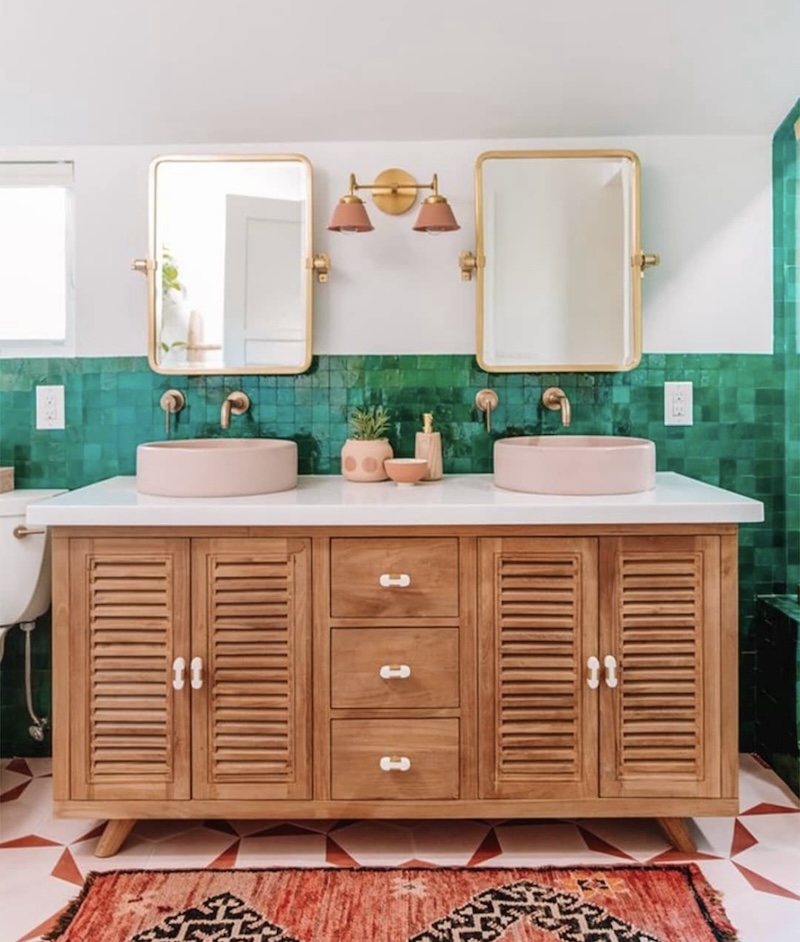 farmhouse bathroom mirror ideas