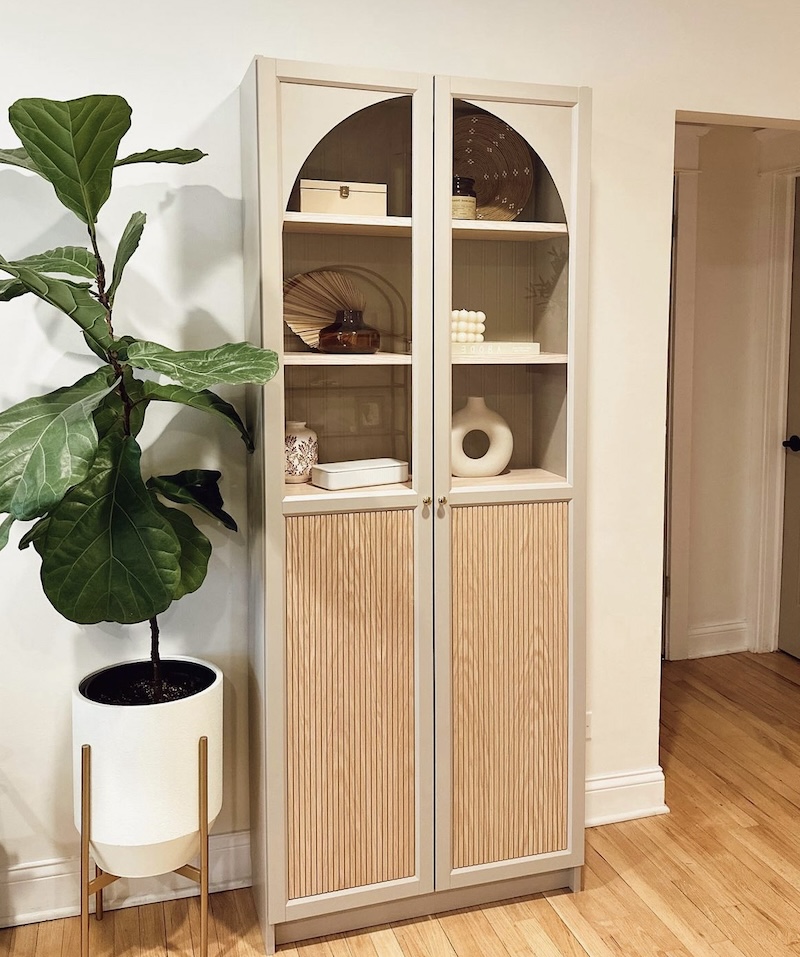 ikea billy bookcase with glass doors ideas