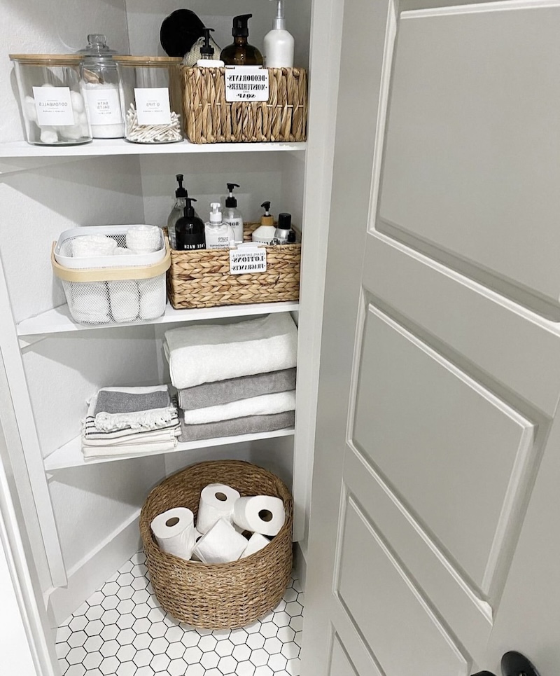 organization ideas for under bathroom sink