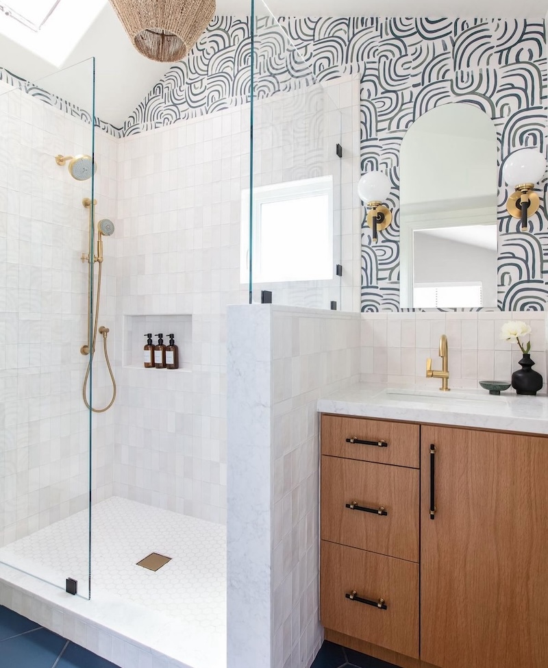 47+ Bathroom Wallpaper Ideas For Your Oasis in 2025 | Houszed